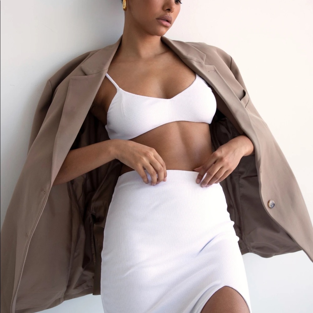 Ribbed modal skirt and top set. NWT - Picture 4 of 7